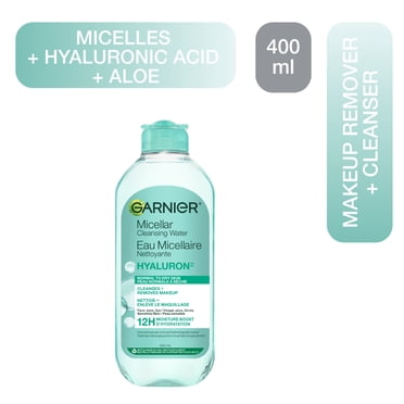 Garnier Micellar Cleansing Water All-in-1, with Hyaluronic Acid Suitable for Sensitive Skin, Cruelty Free International and Vegan, 400 ml