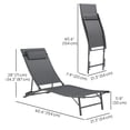 thumbnail image 3 of Outsunny Chaise Longue d'Extérieur, Ensemble de 2, Chaise Longue Pliante et Réglable, 3 of 10