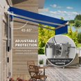thumbnail image 4 of Auvent Pare-Soleil Rétractable Manuel 8 Pieds X 7 Pieds pour Terrasse, Bleu, 4 of 10