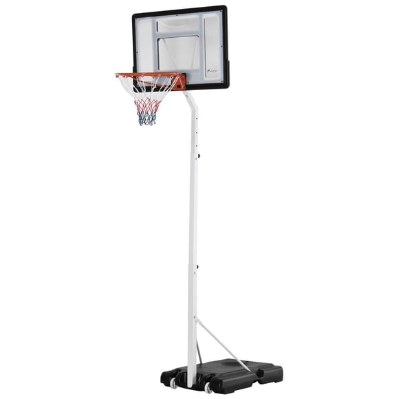 Soozier Mobile Basketball Stand Basketball Hoop With Height Adjustable
