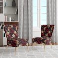 thumbnail image 2 of Designart « Grand Regency Damask I » Fauteuil d'Appoint Rembourré à Motif Floral Rouge - Fauteuil de Style Champêtre pour Salon, 2 of 7