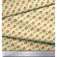 thumbnail image 2 of Soimoi Yellow Poly Georgette Fabric Text & Fruits Decor Fabric Printed Yard 52 Inch Wide, 2 of 6