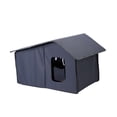 thumbnail image 4 of Cat House for Outdoor Cold Resistant Windproof Cave Weatherproof Kitty Dog House Gray, 4 of 9