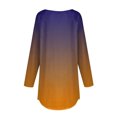 thumbnail image 5 of FAIWAD Women's Top Long Sleeve Drop Shoulder Round Neck Gradient Top Lightweight Loose Tops, 5 of 5