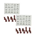 thumbnail image 1 of Oleegame 2PC Cookie Mold DIY Baking Mold Chess Cake Decorative Silicone Mold White, 1 of 3