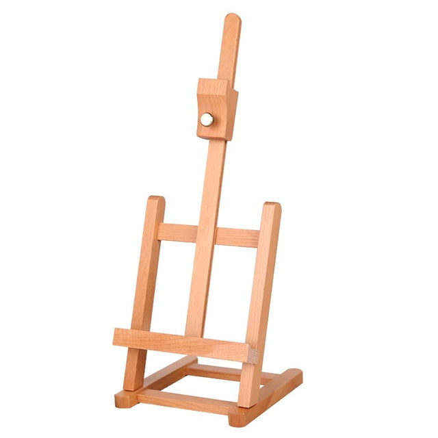 KLKCMS Small Tabletop Easel Painting Display Art Easel Desktop Easel Adjustable H-Frame Easel Studio Easel Stand, Premium Wood Sketching Easel