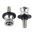 thumbnail image 1 of 10mm Motorcycle CNC Rear Stand Swing Arm Spool Sliders Stand Swingarm Bobbins Silver, 1 of 9