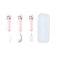 thumbnail image 1 of Product Classification Tableware 2 | Product Title 3 Toddler Utensils Kids Silverware Set With Silicone Handle Children Safe Spoons And Forks Food Grade Silicone, 1 of 5