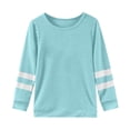 thumbnail image 1 of WEIYLL T-Shirts à Manches Longues pour Filles, Poignets, Col Ras du Cou, Patchwork, Chauds, Doux, Hauts de Sport pour 7-8 Ans, 1 of 5