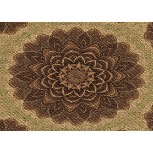 Ahgly Tapis Rectangulaire Lavable en Machine Intérieur Transitionnel Brun Cannelle, 4 Pieds x 6 Pieds