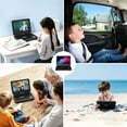 thumbnail image 2 of ieGeek 12.5" Portable DVD Player for Car with 10.5" HD Swivel Screen, DVD Player for Kids with High Volume Dual Speaker, 5 Hours Rechargeable Battery, Support Multiple Disc Formats, 2 of 10