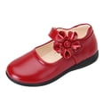 thumbnail image 1 of Liyamei Chaussures Simples de Princesse de Danse pour Enfants, Chaussures Souples pour Bébé, Chaussures pour Demoiselles d'Honneur, Chaussures pour Bébé en Cuir Rouges 4-4,5 Ans, 1 of 1