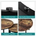 thumbnail image 2 of Semiocthome Modern Round Nesting Coffee Table Set,End Table Metal Frame for Living Room,23.6",Rustic Brown, 2 of 6