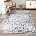 thumbnail image 1 of JV Home Area Rug Oushak Blue 6'x9' Washable Carpet Anti Slip, 1 of 6
