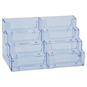 Kilougeis Acrylic Business Card Holder for Desk 8 Pocket Multiple Business Card Holders Business Card Stand Business Card Display Holder Plastic Business Card Holder Display Clearance
