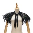 thumbnail image 4 of Fortune Cape Gothique à Plumes pour Femmes Halloween Cosplay Fête Châle à Lacets Boléro, 4 of 8