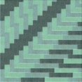 thumbnail image 1 of Ahgly Company Machine Washable Indoor Square Transitional Hazel Green Area Rugs, 7' Square, 1 of 7
