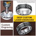 thumbnail image 2 of ORUYROP Can Engrave Viking Rune Spinner Rings for Men/Women, Size #7-#14 Chain Link Fidget Ring, Stainless Steel/Gold Plated/Black-Send Gift Box, 2 of 7