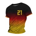 thumbnail image 1 of LUOGENLI T-shirts pour Homme pour Hommes Masculin Allemagne Athlète Numéro Imprimé Manche Courte Col Rond T-Shirt Floral Mode Chandail de Base Hauts T-shirts pour Homme T-Shirt Graphique Drôle St. Patrick Orange TTG, 1 of 4