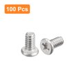 thumbnail image 3 of Unique Bargains M1.6x0.35x3mm Lot de 100 Vis Plates Rondes en Métal pour Machine à Entraînement Phillips, 3 of 5