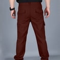 thumbnail image 5 of YOIAVAIOY Pantalon Cargo Tactique pour Hommes Résistant à l'Eau en Ripstop Pantalon de Randonnée Léger Pantalon de Travail d'Extérieur avec Multiples Poches Bourgogne P, 5 of 5