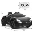 thumbnail image 2 of Costway 12V Kids Ride On Car 2.4G RC Electric Vehicle w/ Lights MP3 Openable Doors Black, 2 of 10