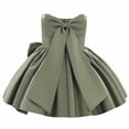 thumbnail image 4 of Ketyyh-chn99 Robes d'Été Robe de Plage Bébé Filles Tout-Petits Manches Courtes Longues Mode Robe Sans Manches Jupe Vert, 3-4 Ans, 4 of 5