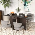 thumbnail image 2 of HOMCOM Foldable Dining Table, Drop Leaf Table with Storage for Kitchen, 2 of 10