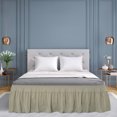 thumbnail image 2 of PiccoCasa Polyester Brushed Bed Skirt with Elastic Dust Ruffles 16" Drop, Queen Khaki, 2 of 8