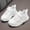 N-White, variant on Rinsvye Four Seasons Children Sneakers Toddler Walking Shoes Girls Flat Thick Bottom Shoe Kid Non Slip Lightweight Mesh Upper Breathable Comfortable Lace Up Hook Loop Solid Color Casual Style