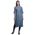 thumbnail image 1 of Bimba Printed Button Down Straight Tunic Dresses For Women Kurti XX-Large, 1 of 6