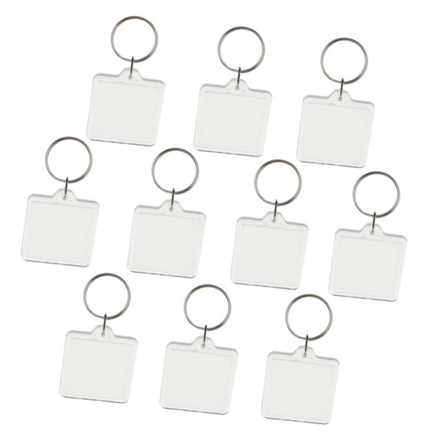 lionlar 10 Pcs Porte-Clés Transparent Insert d'Art Non Fonctionnel Cadeaux