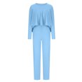thumbnail image 5 of Ensemble à Capuchon 2 Pcs pour Femmes 2023 Mode Printemps/été Nouvelle Robe Combinaison de Couleur Unie avec Ceinture en Liquidation, 5 of 5