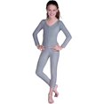 thumbnail image 1 of RG Costumes 103-14-S Girls Velvet Unitard, Gray - Small 5-6, 1 of 1
