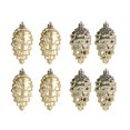 thumbnail image 4 of relayinert 8pieces Tree Decoration Eye-catching Pine Cone Decorations For Festive Gold 5Set, 4 of 6