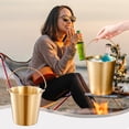 thumbnail image 1 of Stainless Steel Ice Bucket, Creative Champagne Beer Bucket, Restaurant Food Container, Portable Design, Cold Keeping Effect, Easy to Clean, for Picnic Gathering, 1 of 6