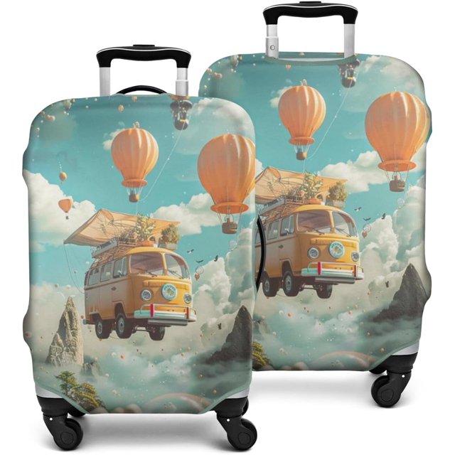Travel Luggage Cover Suitcase Protector Fits 18-32 Inch Luggage Wheel Covers Patterned Travel Related Items Flower Luggage Protector Elastic Luggage Anti-scratch Suitcase Cover M