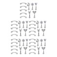 thumbnail image 1 of Transemion 10 Pieces Stainlee Steel Nose Ring Earring Studs Festive Lip Eyebrow Punk Style A 5Set, 1 of 6