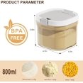 thumbnail image 2 of sugar container with spoon, Coffee and Dry Food Storage Containers, BPA-Free, Stackable, Easy-Clean, Perfect for Coffee, Flour, Sugar (0.85qt), 2 of 4
