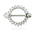 thumbnail image 1 of Anneaux de Protection pour Mamelon en Acier Chirurgical Rond Pavé 14 Ga - Vendus par Paire, 1 of 5