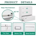thumbnail image 5 of STANI Lateral File Cabinets,3 Drawer Metal Filing Storage Vertical Cabinets,Home Office Furniture for Organization Hanging Letter/Legal/F4/A4, 5 of 5