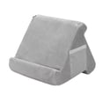 thumbnail image 1 of Linen Cotton Tablet Pillow Stand, Soft Foam Holder for 4-13 Inch iPad Kindle, Multi-angle Bed Desk Mount with Side Pocket, 1 of 7