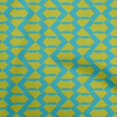 thumbnail image 1 of oneOone Rayon Teal Green Fabric Geometric Sewing Craft Projects Fabric Prints By Yard 56 Inch Wide, 1 of 4