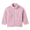 thumbnail image 1 of George Toddler Girls' Plush Full Zip Jacket, 1 of 2