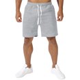 thumbnail image 1 of Innerwin Summer Shorts High Waisted Men's Bottoms Running Drawstring Elastic Waist Lightweight Bermuda Short Pant Shallow Gray XL, 1 of 3
