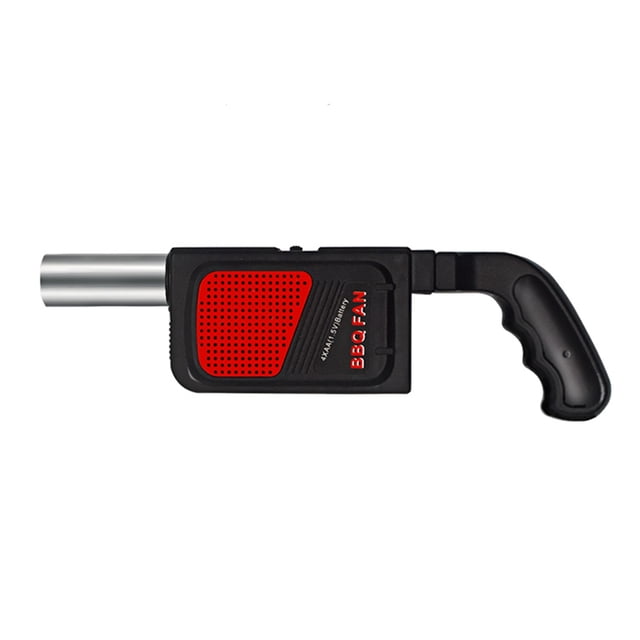 Souffleur de BBQ Portable Générique pour Cuisson Extérieure - Allume-Feu Compact en Acier Inoxydable avec Poignée en ABS, Allumeur au Charbon à Piles (Piles Non Incluses)