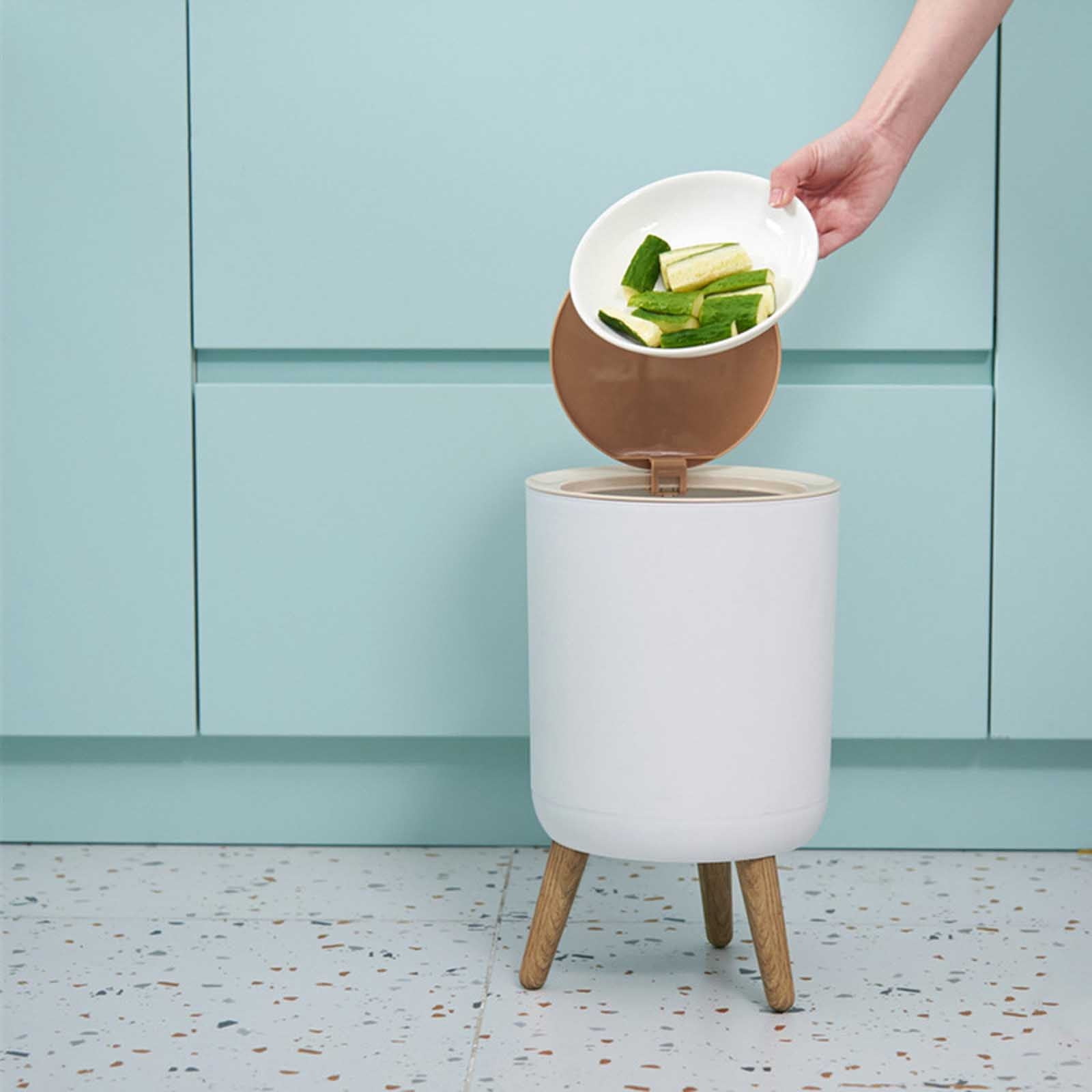Covered Garbage White Garbage Circular Garbage Covered With Dog Garbage Kitchen Bathroom Living Room Waste Bag Odorless Bags Size H Bags Bags M Small Paper Bags Kitchen Recycling Bags Q Bags Waste