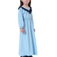thumbnail image 3 of XZNGL Long Sleeve Dress for Girls Muslim Long Dress Medium Big Girls Long Sleeve V Neck Colorblock Dress Girls Long Sleeve Dress Girls Long Dress V Neck Dress, 3 of 7