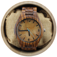 thumbnail image 1 of Angie Wood Creations Zebrawood Men’s Watch with Maple Dial, 1 of 7