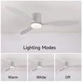 thumbnail image 4 of 52 Inch Smart Ceiling Fan with Light, Remote & App Control, 6 Speeds, Dimmable LED, Quiet DC Motor, Low Profile for Bedroom Living Room, 4 of 10